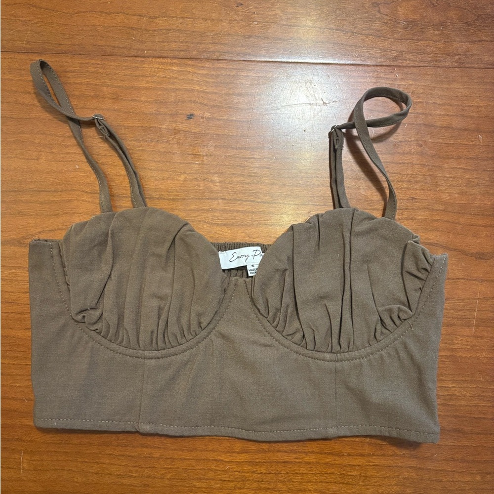 Corset cropped going out top
